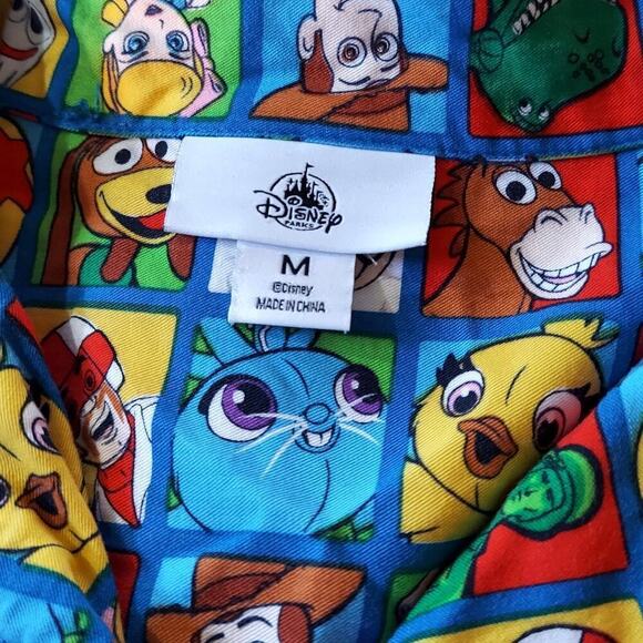 Disney Pixar Toy Story Shirt Mens Button Up Rayon Print Size Medium - Hey Viv - Picture 6 of 7